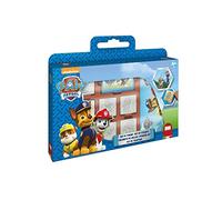 Multiprint Valija 7 Sellos para Niños Paw Patrol Boy, 100% Made in Italy, Set Sellos Niños Persolanizados, en Madera y Caucho Natural, Tinta Lavable no Tóxica, Idea de Regalo, Art.07903