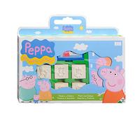 Multiprint Valija 7 Sellos para Niños Peppa Pig, 100% Made in Italy, Set Sellos Niños Persolanizados, en Madera y Caucho Natural, Tinta Lavable no Tóxica, Idea de Regalo, Art.07875