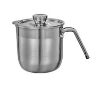 MultipSearch - Separador de huevos de acero inoxidable, huevera grande con tapa de asa, separador de cocina, herramienta blanca de yema | Separador MultipSearch Tle para pasteles, hornear