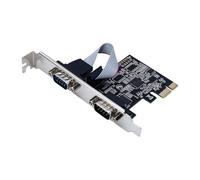 Multipuertos PCIe 1x a DB9Pin Card 2 Port AX99100 Chipset para dispositivos de control industrial y comunicación PCIe adaptador de interfaz PCIe