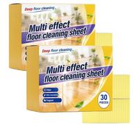 Multipurpose Dissolvable Floor Cleaning Sheets - Water-Soluble Floor Cleaning Sheets, Powerful Stain Removal, Floors Cleanings Tablets for Hardwood, Laminate Floors, Wall Tiles (2Box)