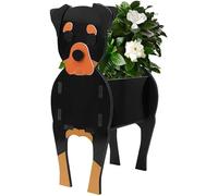 Multipurpose Dog Planter Pot, Detachable Animal Shaped Cartoon Planter, Succulent Handmade Plant Pot Indoor, Dog Lover Dream Gift, Garden Decor(Rottweiler)