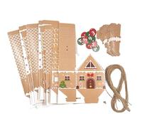 Multipurpose Holiday Candy Box With Wrapping Labels And Rope Foldable Candy Holder Case For Parties And Event Packaging Birthday Party Favor Box