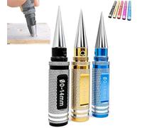 Multipurpose Manual Hole Punch, Steel Metal 0-14mm Hole Puncher Reamer, Multifunctional Hole Opener Tool, Hole Expander Drill Bit, Drilling Tool for Woodworking, DIY Crafts, Tool Box (A)