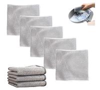 Multipurpose Non-Scratch Wire Dishcloth,Double Stainless Steel Scrubber,Multipurpose Wire Miracle Cleaning Cloths,Circularite Cleaning Pads,Circularite Scrubbing Cloth,Poshzon Cleaning Cloths (Color