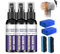 Multipurpose Rust Remover Spray,Instant Remover Spray,Rust Remover Spray for Metal,Car Rust Removal Spray Metal Paint Cleaner,Iron Powder Rust Remover (3Pcs)