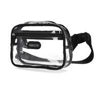 Multisac Riñonera transparente aprobada por el estadio, riñonera cruzada, para conciertos, deportes, festivales, Claro