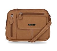 MultiSac Zippy Triple Compartment Crossbody Bag, Body Cruzado Mujeres, marrón Avellana, Talla única