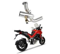 Multistrada 1260/1260 S Tubo de eliminación de catalizador, Decatalizador, No-Kat, Mid Pipe Inox DE-CAT DECAT Dominator Exhaust 2018 2019 2020