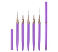 MultiTip - Colección de pinceles de pintura artística para uñas, 5 piezas de cerdas flexibles para un trabajo impecable floral y preciso de uñas, juego de pinceles de arte