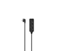 Multitoma, 3 enchufes, 1,4 m, negro