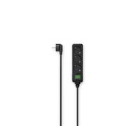Multitoma, 3 enchufes, con interruptor, 1,4 m, negro