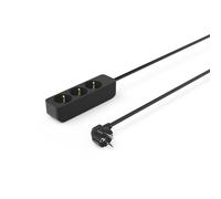 Multitoma 3 enchufes, con prot. reforzada contra contactos, 1,4m, negro