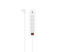 Multitoma, 5 tomas, USB-A 17 W, 1,4 m, blanco