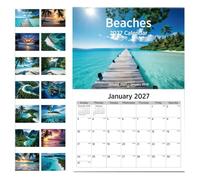 Multiuse Wall Calendar, 2027 12 Month, Hangable Paper Monthly, Desk Planner | Big Grid Wall Calendar Home, School, Reading, Study, Task, Exercise, Workout, Vacation, Party Birthday