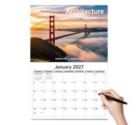 Multiuse Wall Calendar, 2027 12 Month, Hangable Paper Monthly, Desk Planner | Big Grid Wall Calendar Home, School, Reading, Study, Task, Exercise, Workout, Vacation, Party Birthday