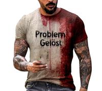 Multiuse White Bloody, Shirt Casual Crew, Neck Men's T-Shirt, Indoor