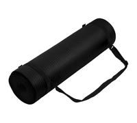 Multiusos BalanceFrom GoYoga 12 mm Grueso Adicional de Alta Densidad Estera de Ejercicio con Anti-Rotura Correa de Transporte Negro Negro