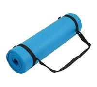 Multiusos BalanceFrom GoYoga 12 mm Grueso Adicional de Alta Densidad Estera de Ejercicio con Anti-Rotura Correa de Transporte Azul Azul