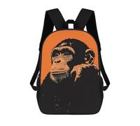 Multiusos Bolsa De Deporte Chimpancés Monos Chimpancés Simios Mochilas Escolares Elegante Tipo Casual Bolsas para Gimnasio, Adolescente, Mujeres, 42X32X14Cm
