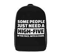 Multiusos Bolsa De Deporte Eslogan De Furia Y Rabia Bolso Mochila con Compartimento Bolsa para Portátil para Mujeres, Hombres, Adolescente, 42X32X14Cm