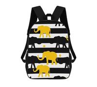 Multiusos Bolsa De Deporte Lindos Elefantes Amarillos Bolso Mochilas Casual Tipo Casual Bolsas para Mujeres, Hombres, Gimnasio, 42X32X14Cm