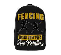 Multiusos Bolsa De Deporte Lucha con Espadas De Esgrima Bolsa para Portátil Impermeable Mochila para Escuela para Viajes, Mujeres, Hombres, 42X32X14Cm