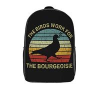 Multiusos Bolsa De Viaje Los Pájaros Trabajan para La Burguesía: Una Divertida Teoría De La Conspiración Bolso Mochila Elegante Mochila De Viaje para Trabajo, Mujeres, Hombres, 42X32X14Cm