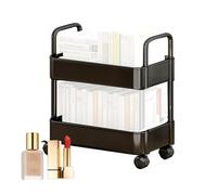 multiusos enrollable - portaobjetos móvil para cargas pesadas multinivel, aperitivos de pie y librería | Organizador para estantes extraíbles para cocina, baño, espacios reducidos, Cas