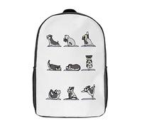 Multiusos Mochila para Escuela Yoga del Schnauzer Miniatura Mochila De Viaje Diaria Bolsa De Deporte para Hombres, Escolar, Trabajo, 42X32X14Cm