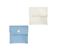 MultiValue 2 Pcs PU Bolsas de Joyería de Cuero con Botón de Presión, Pequeño Regalo Suave Joyería Bolsas de Almacenamiento Bolsa de Viaje para Pendientes Pulseras y Collares
