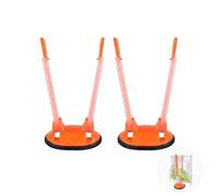 MultiValue 2 soportes para rack holgado, soporte para bolsas de alimentos para bolsas de preparación de alimentos, plástico duradero, manos libres, con cremallera autosellante, soporte para cocina