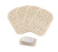 MultiValue Almohadillas para Jabonera, 4 Unidades Jaboneras para Pastillas de Jabon Antideslizante y Duradero con Forma de Bobina de Drenaje Base de Jabón para Guardar Jabón (Beige, 4)