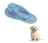 MultiValue Divertido juguete indestructible para perros en forma de zapatilla, cuerda de algodón con nudos, juguete de inteligencia para perros, juguetes para jugar y cuidar los dientes (rayas azules)