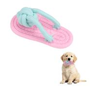 MultiValue Divertido juguete indestructible para perros en forma de zapatilla, cuerda de algodón con nudos, juguete de inteligencia para perros, juguete para jugar y cuidar los dientes (azul-rosa)