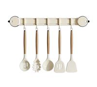 MultiValue Perchero sin taladrar, perchero de pared con gancho deslizante, barra de ganchos extraíble para baños, cocinas, entradas y espacio de almacenamiento detrás de puertas (blanco, 5)