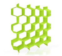 MultiValue Separadores de panal de abeja, 8 unidades creativas para manualidades, organizadores de plástico ajustables, para guardar calcetines, ropa interior y suministros de oficina (verde)