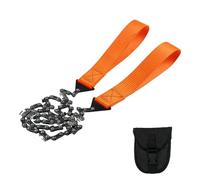 MultiValue Sierra de Cadena Manual, 24 Pulgadas Sierra de Bolsillo Duradera Motosierra de Bolsillo Portátil para Herramientas de Camping Accesorios y Exteriores (A, Naranja)