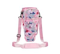 MultiValue Soporte universal para botellas de agua, soporte para botellas de agua con bolsillo para teléfono y correa para el hombro, bolsa para botella de agua para caminar y senderismo, rellenos de