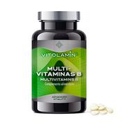 MULTIVITAMINAS B Vitolamin® 120 Comprimidos Vegetarianos | Minerales y Vitaminas B1, B2, B3, B5, B6, B7, B9, B12, Niacina, D-Biotina, Ácido Fólico y más