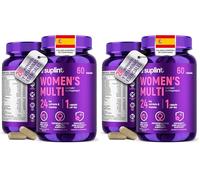 Multivitaminas Mujer Alta Potencia - Complejo A-Z con Vitamina B6, Hierro, Zinc y Vitex - 60 Cápsulas - Multivitamínico Mujer Completo con Vitaminas y Minerales (Paquete de 2)