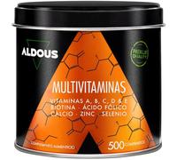 Multivitaminas Mujer y Hombre - 500 comprimidos vitaminas - Multivitaminico | Con Vitamina C, D, E, A, Vitaminas B, Biotina, Acido Folico, Calcio, Zinc, Selenio - Complejo Vitaminico (+1 año) - ALDOUS