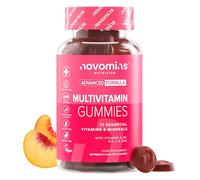 Multivitaminas y Minerales - 60 Gominolas - Multivitaminico con Vitamina C, E, A, B2, B6, B12, Zinc, Acido Folico, Biotina, Selenio - Vegano y Sin Gluten - Complejo Vitaminico Completo - Novomins