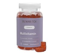 Multivitaminas y Minerales - para 2 Meses, 60 Gominolas Veganas Sabor Fresa - Vitamina C, Vitamina E y B12, Biotina, Acido Folico y 6 Micronutrientes más - TummyTox Multivitamin Gummies