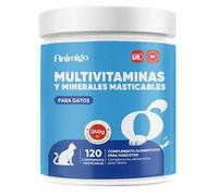 Multivitaminas y Minerales para Gatos - 120 Masticables, 18 Vitaminas y Minerales para Apoyo Inmunológico, Piel, Pelo y Articulaciones - Ideal para Todas las Razas y Tamaños, Mayores y Cachorros