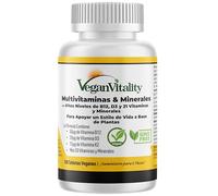 Multivitaminas y minerales veganos con vitamina B12, D3 y K2 de alta resistencia. 180 tabletas multivitamínicas - 6 meses de suministro. Diseñado para veganos y vegetarianos