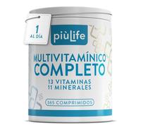 Multivitaminico Completo 365 Comprimidos PiùLife, Con 24 Multivitaminas Y Minerales Para Hombre Y Mujer, Vitaminas A, B, C, D3, E, Calcio, Zinc Y Hierro, Para El Cansancio Y Defensas Inmunitarias