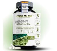 Multivitamínico Natural Energízate con Espirulina Bio y Chlorella | Vitaminas C A Complejo B | Refuerza Sistema Inmune y Energía | 100% Vegetal | 60 Cápsulas