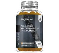 Multivitamínico para Hombre en Gominolas - 90 Gummies con 12 Vitaminas y Minerales Esenciales, Maca y Panax Ginseng