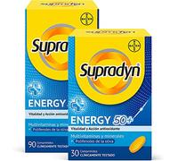 Multivitaminico Supradyn Energy 50+, 120 comprimidos (4 meses de suministro), Complemento Vitaminico completo para hombres y mujeres mayores de 50 años, contiene Vitamina C, Vitamina B, Vitamina B12